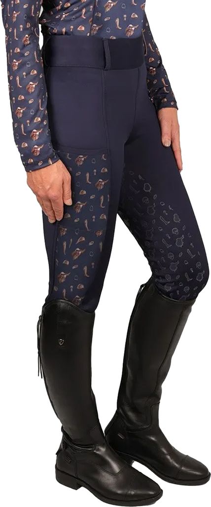 Hy - "Elevate Country" Reitleggings für Mädchen BZ5994 (XS) (Marineblau)