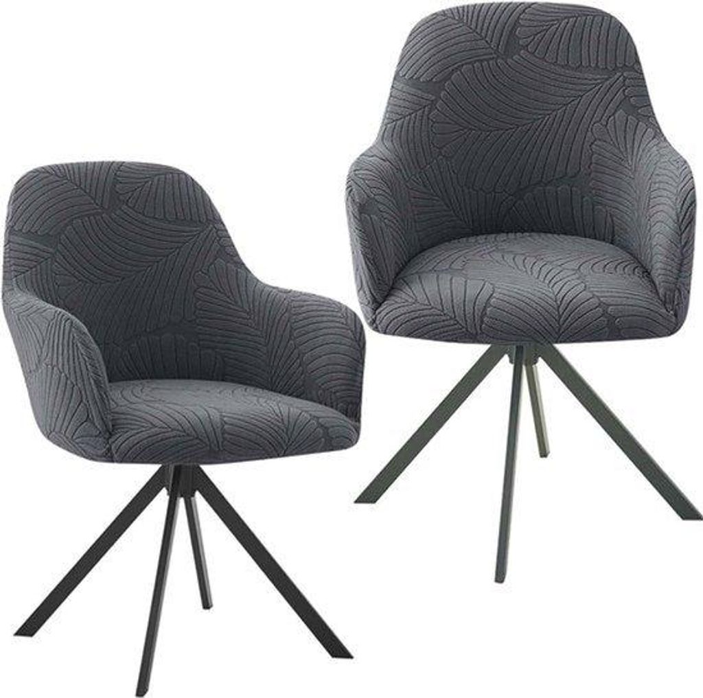 Set van 2 stretch-armleuningen voor eetkamerstoelen, Productafbeelding 