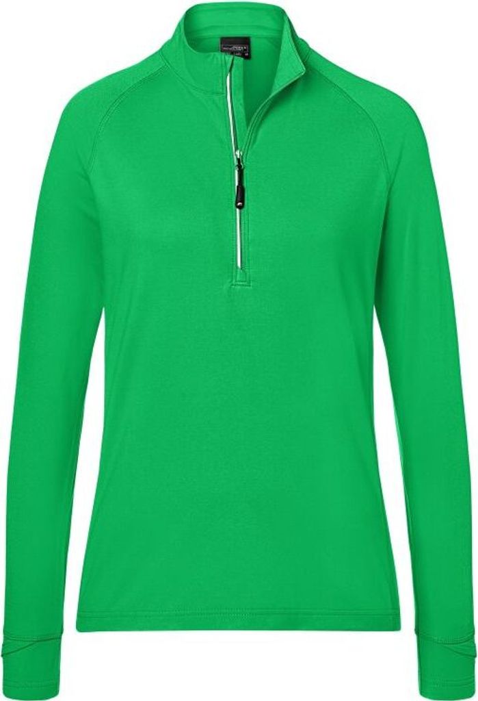 Ladies' Sports  Shirt Half-Zip fern-green, Gr. S Produktbild 