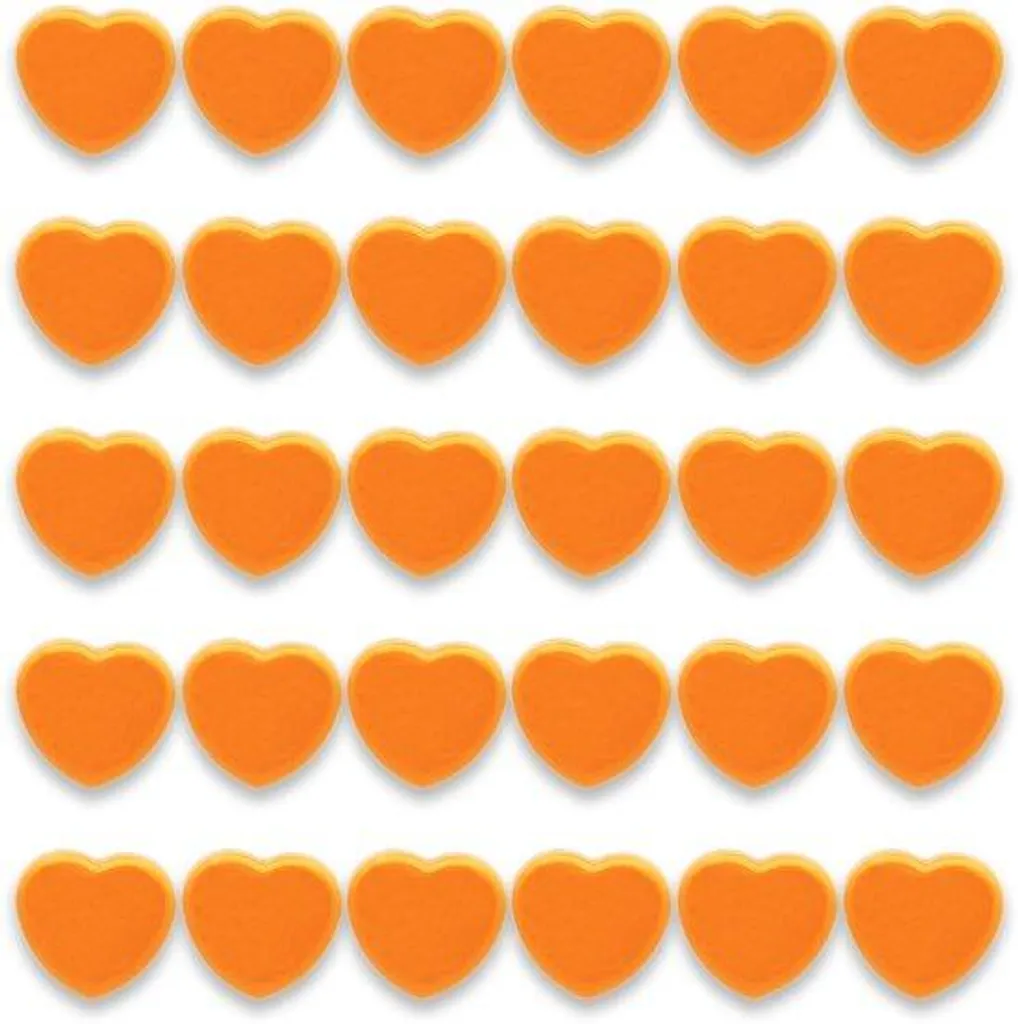 Aimants puissants pour frigo lot de 30 mini aimants orange anti-glisse