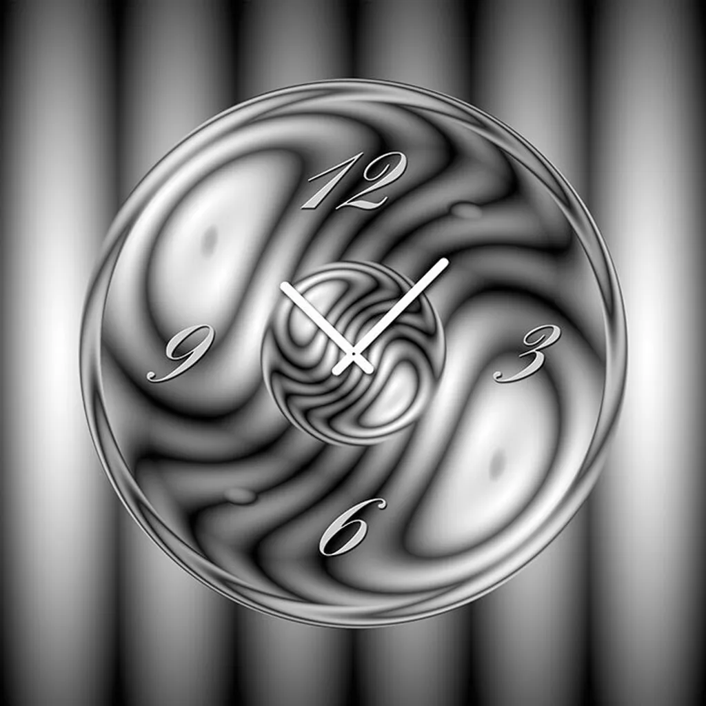 Orologio Ufficio Moderno Dixtime 6098 - 30x30 cm Alluminio Silenzioso