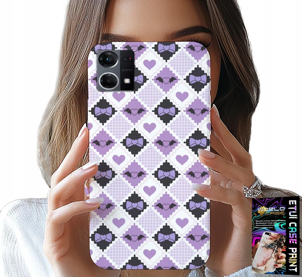 Cover Oppo Reno7 4G Cuori Cocard + Vetro Omaggio - Trendy & Safe - 1