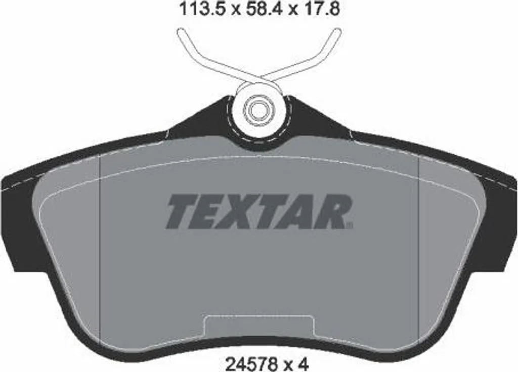 Plaquettes de frein disque arrière TEXTAR 2457803 Scudo 71770052