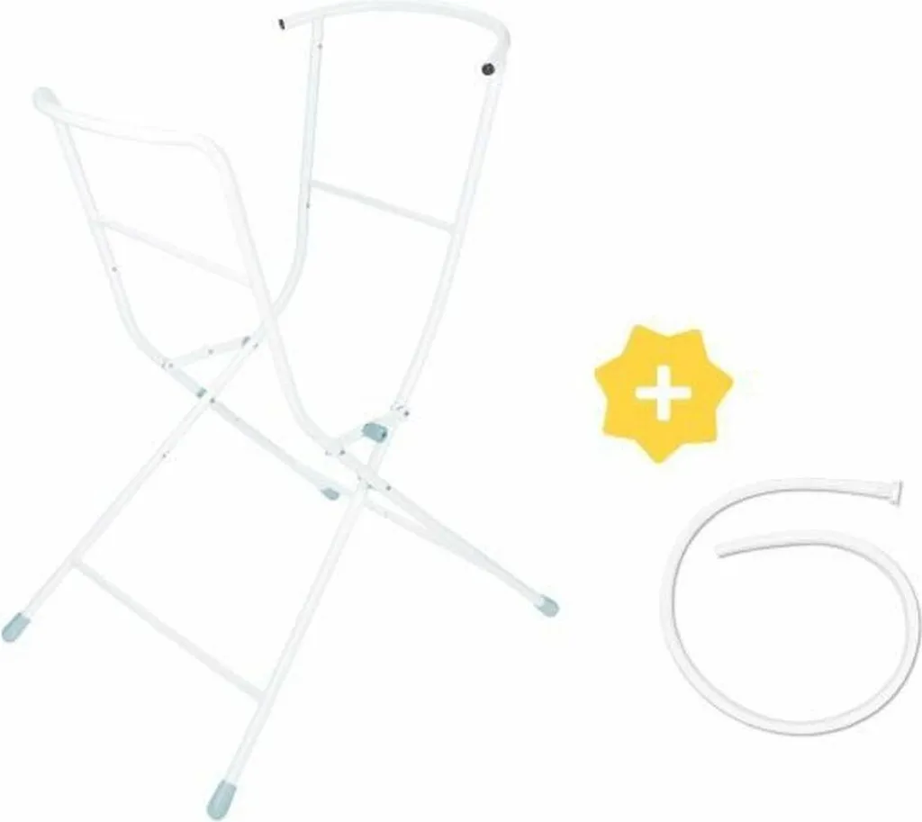 Support de baignoire Badabulle avec tuyau de vidange pour bébé blanc