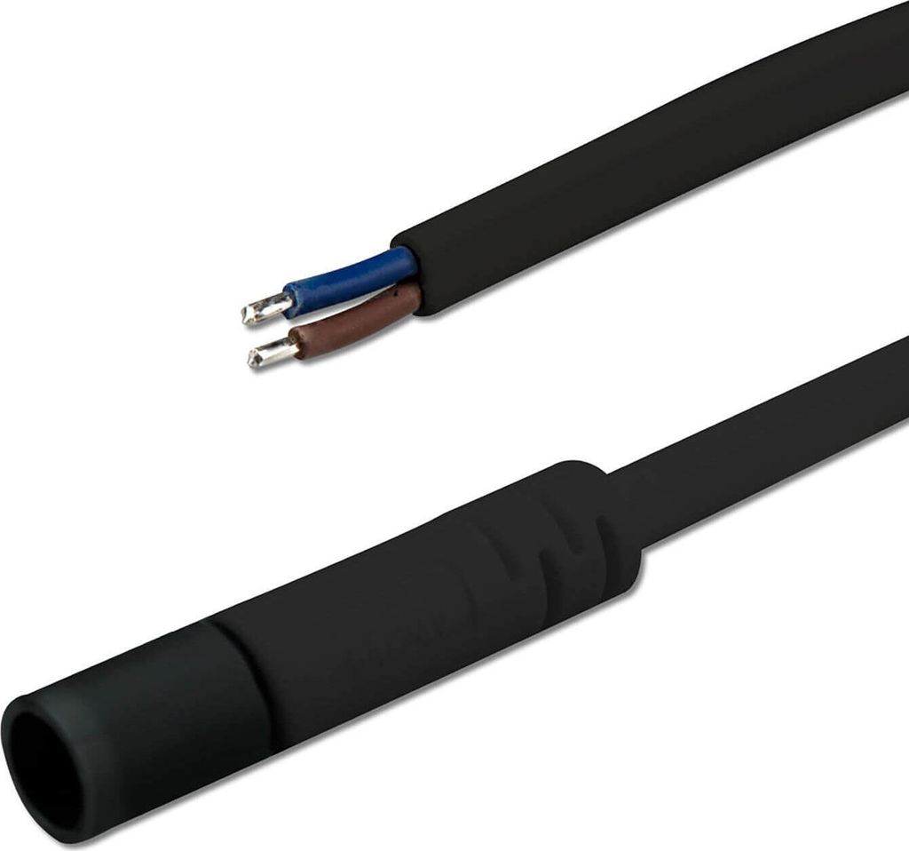 ISOLED Mini-Plug Anschlussfassung female, 1m, 2x0.75, IP54, schwarz, max. 48V/6A