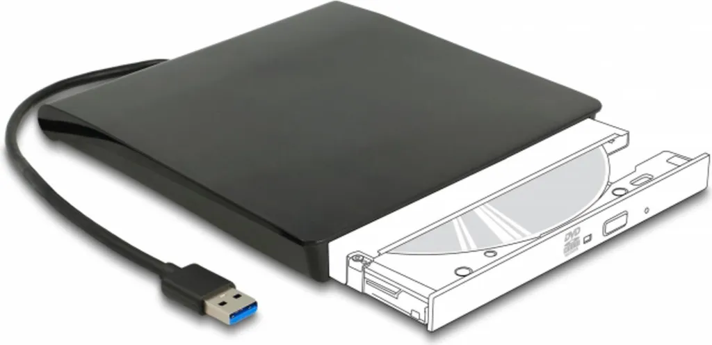 Boîtier Delock Slim SATA 12,7 mm interface USB haute compatibilité