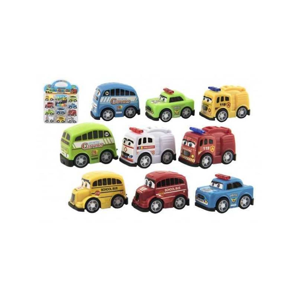 Set Mini-Auto 5cm Plastik 10 Stück in Blisterpackung