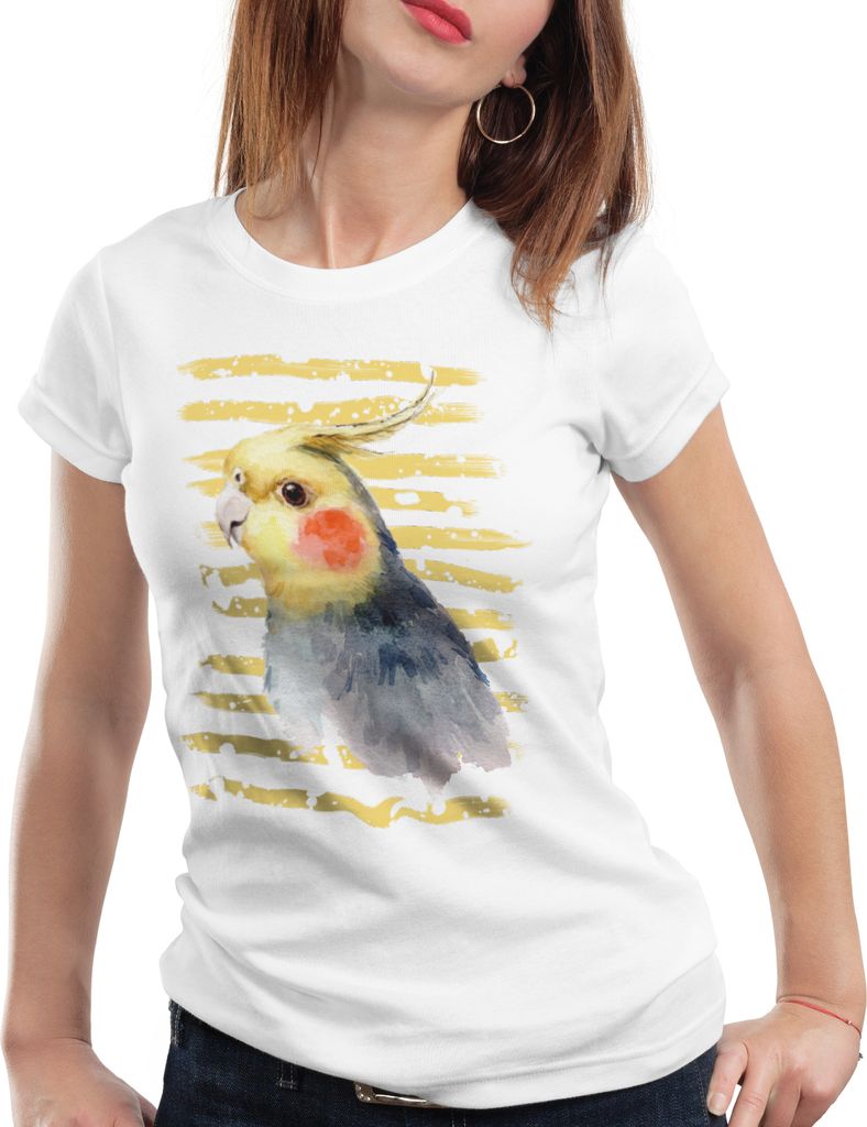 style3 Sommer Sittich Damen T-Shirt vogel sommer urlaub, Größe:XL