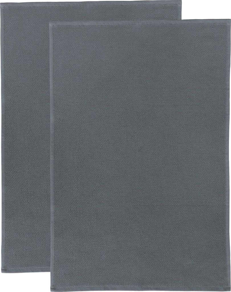 Erwin Müller Frottier-Geschirrtuch 2er-Pack grau 50x70 cm