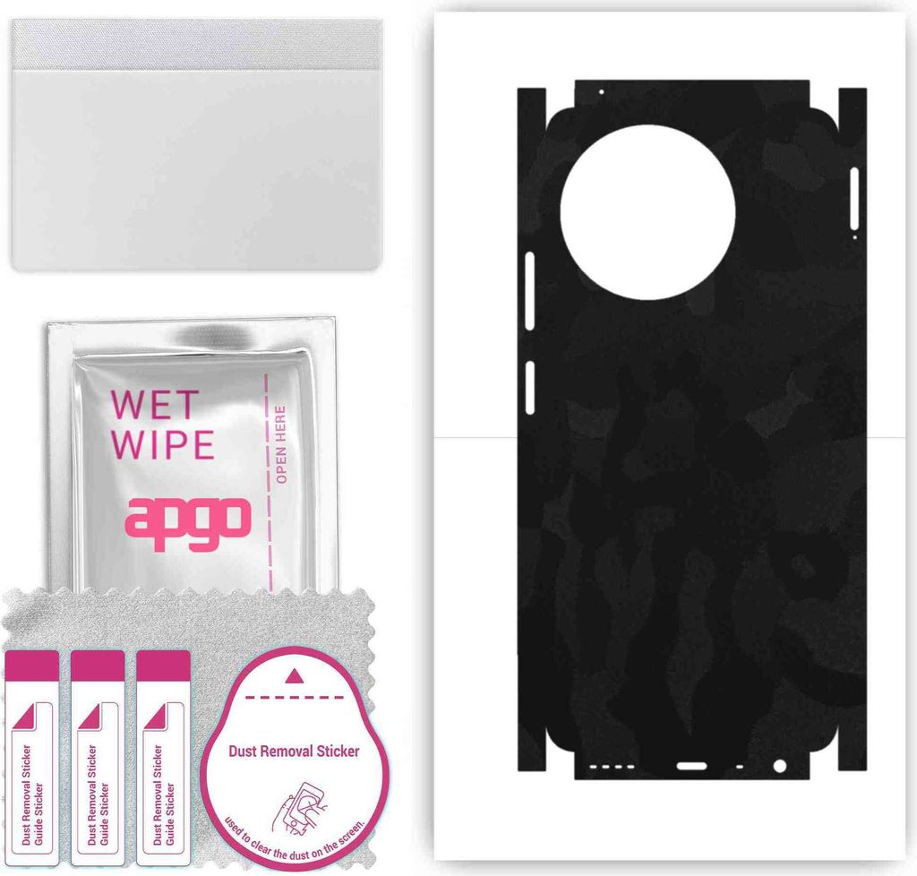 apgo Rückseite + Seiten Schutzfolie, Skin, kompatibel mit Realme 11 5G, Hinten Displayschutzfolie aus Vinylfolie, kratzfest, einfache Montage - Sc...