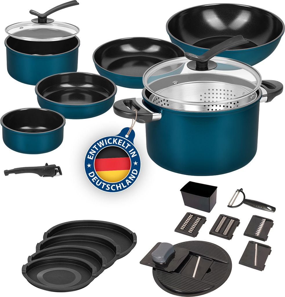 Kelton Pfannenset Töpfe Set 3 in 1 mit Deckel und Produktbild 1