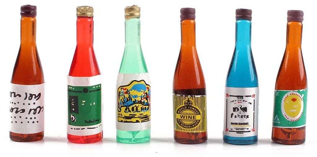 Puppenhaus 1zu12 Wein Miniaturen Flaschen (1 Set beinhaltet Produktbild 