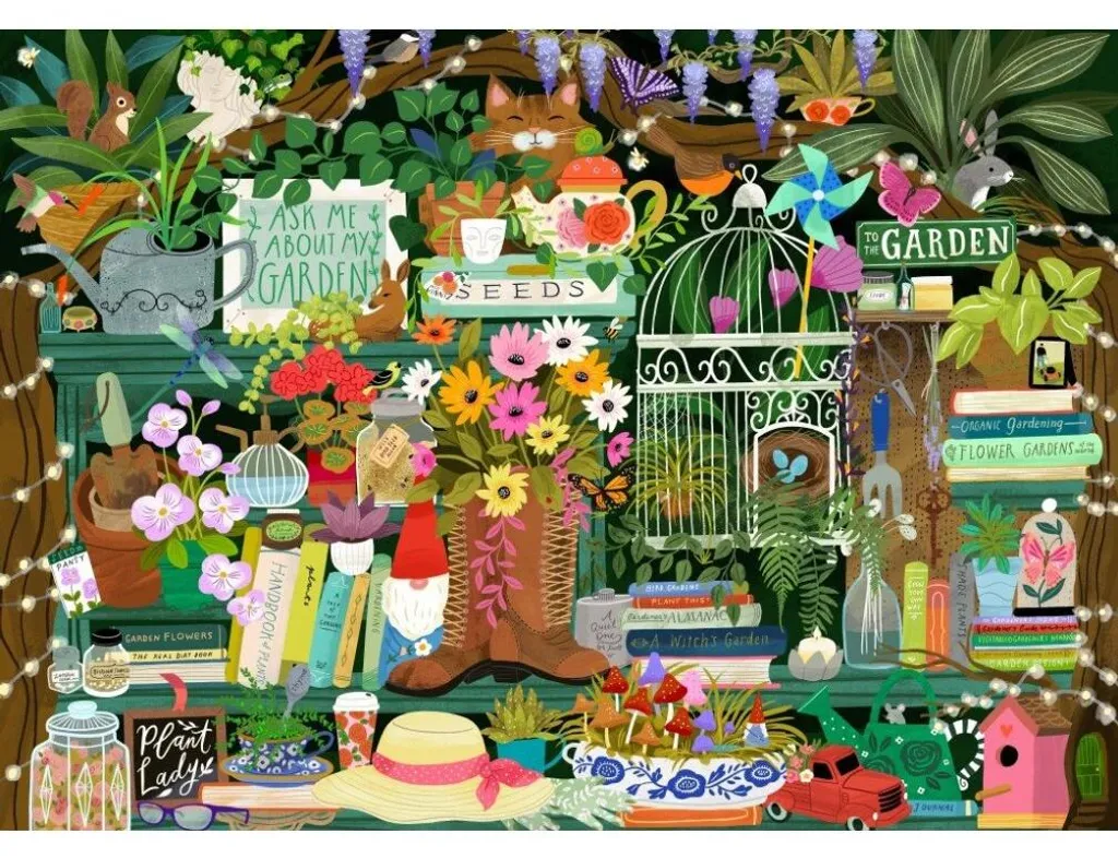 Puzzle Pieces & Peace 1500 pièces Amoureux du jardin en carton épais