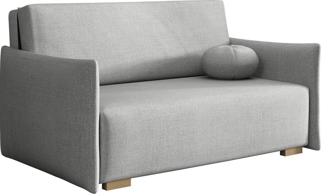 MIRJAN24 Sofa Viva Glov III, Schlafsofa mit Bettkasten und Schlaffunktion, Holzfüße, inkl. Kissen, 3-Sitzer (Farbe: Soul 16)