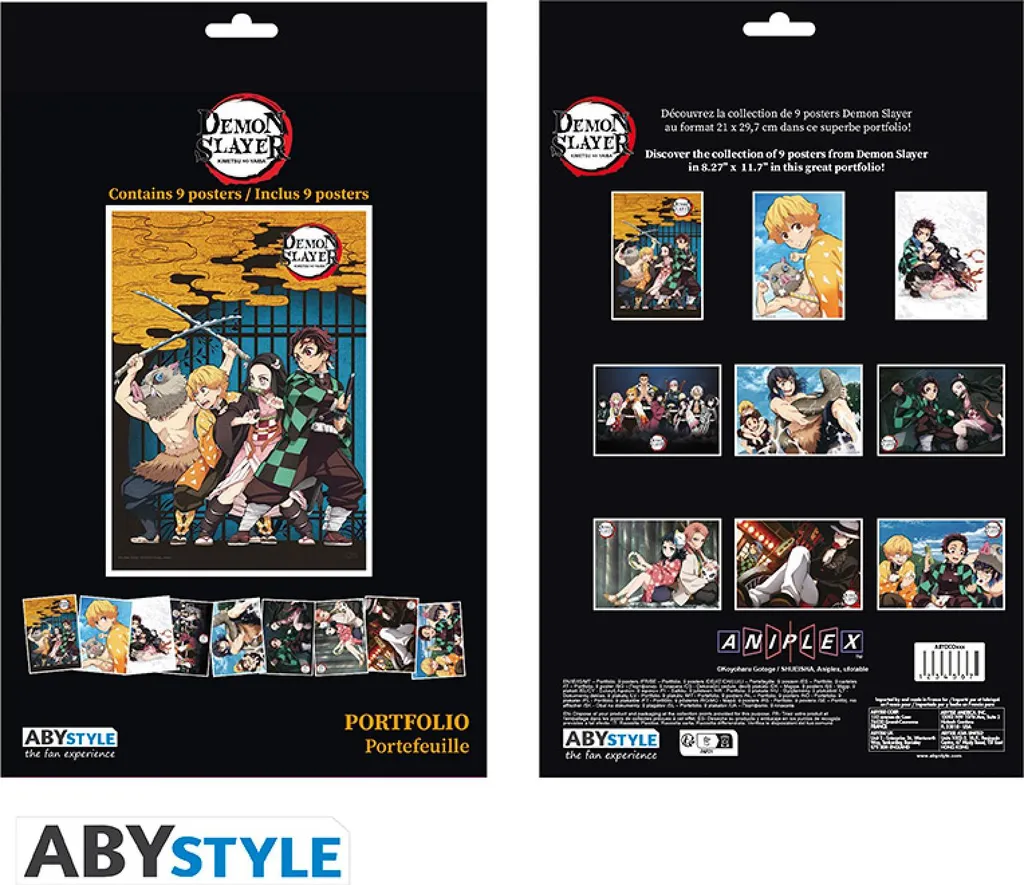 Décoration Manga Demon Slayer : Pack 9 Posters A4 pour Bureau et Chambre