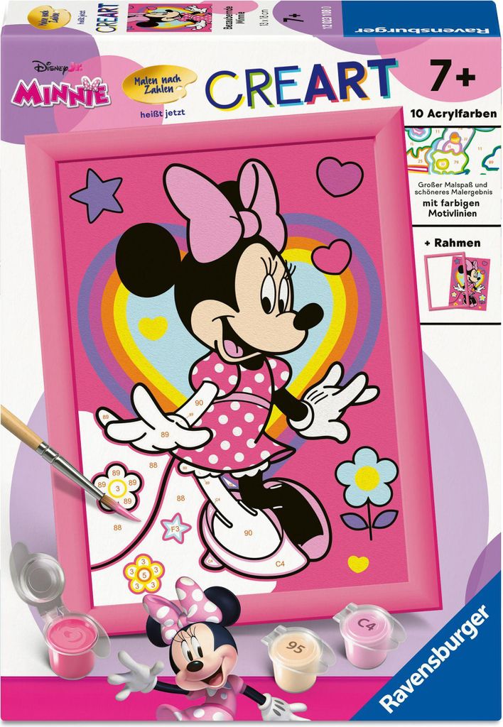 Ravensburger CreArt - Malen nach Zahlen 12023108 - Bezaubernde Minnie - Kinder ab 7 Jahren