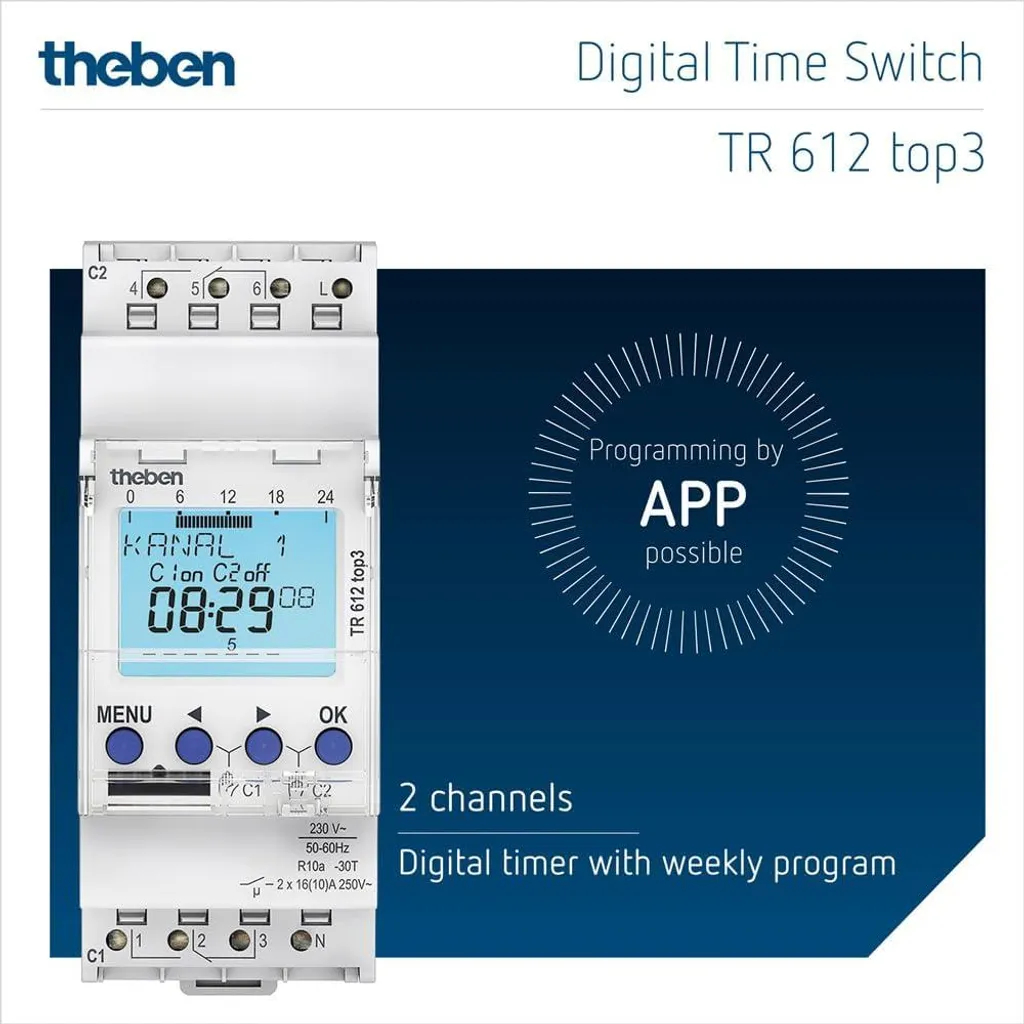 TR 612 top3 Horloge digitale programmable 2 canaux avec Bluetooth intégré - 2