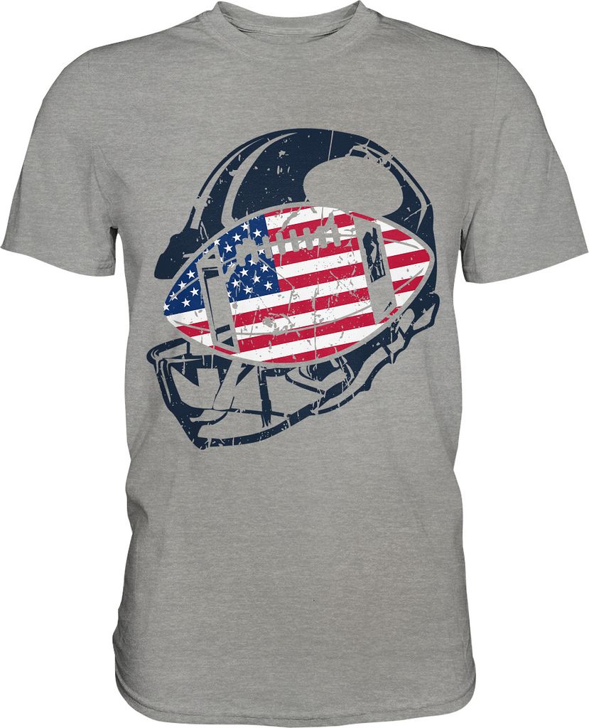 US American Football T-Shirt – Sports Grey (meliert) / L Produktbild 