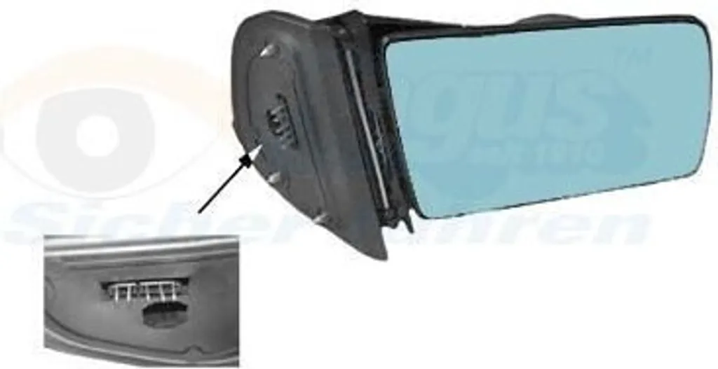 Rétroviseur droit VAN WEZEL 3030858 pour MERCEDES-BENZ Classe C W202