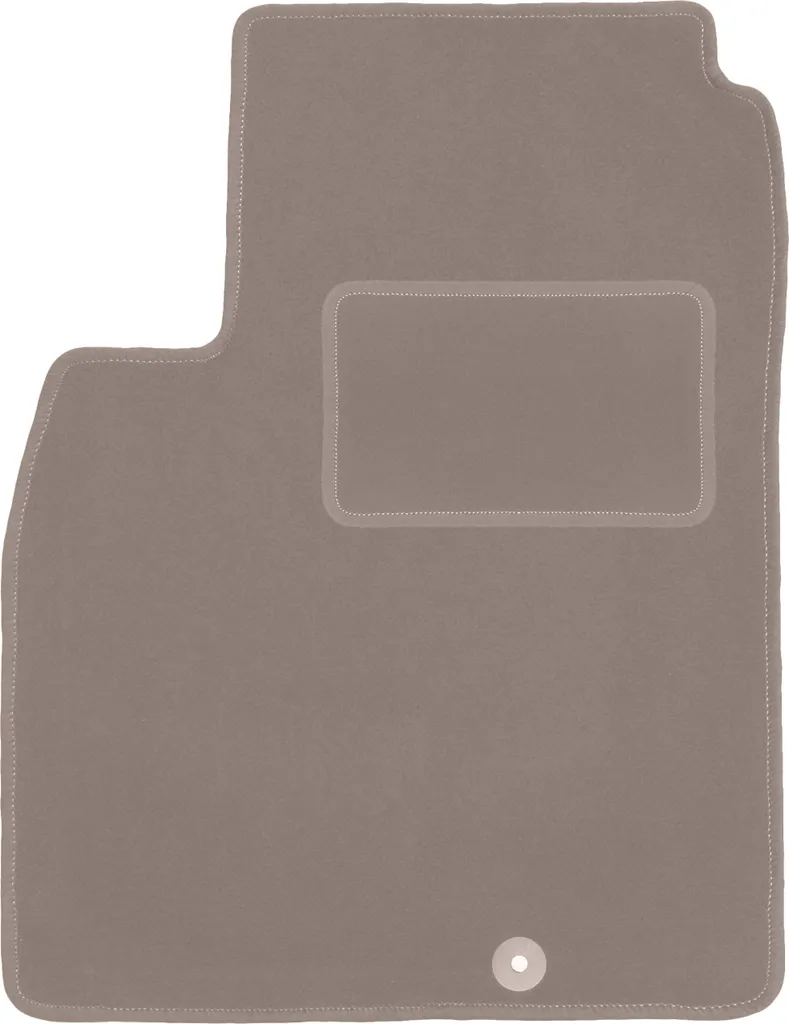 Tappetino conducente in velluto beige compatibile con Nissan Micra K13 (2010-2016, hatchback) – con fissaggi – su misura