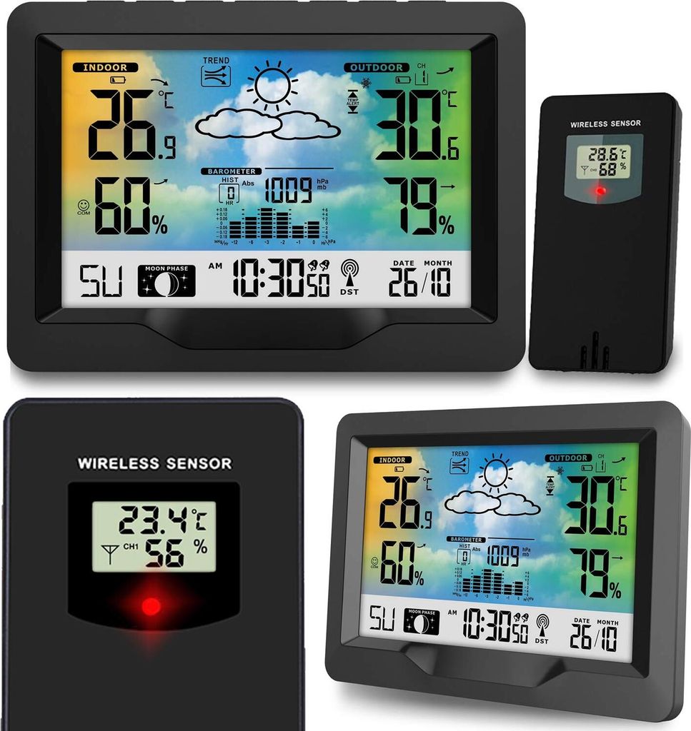 Berdsen Meteorologická stanice s displejem BD-901 černá Obrázek produktu 