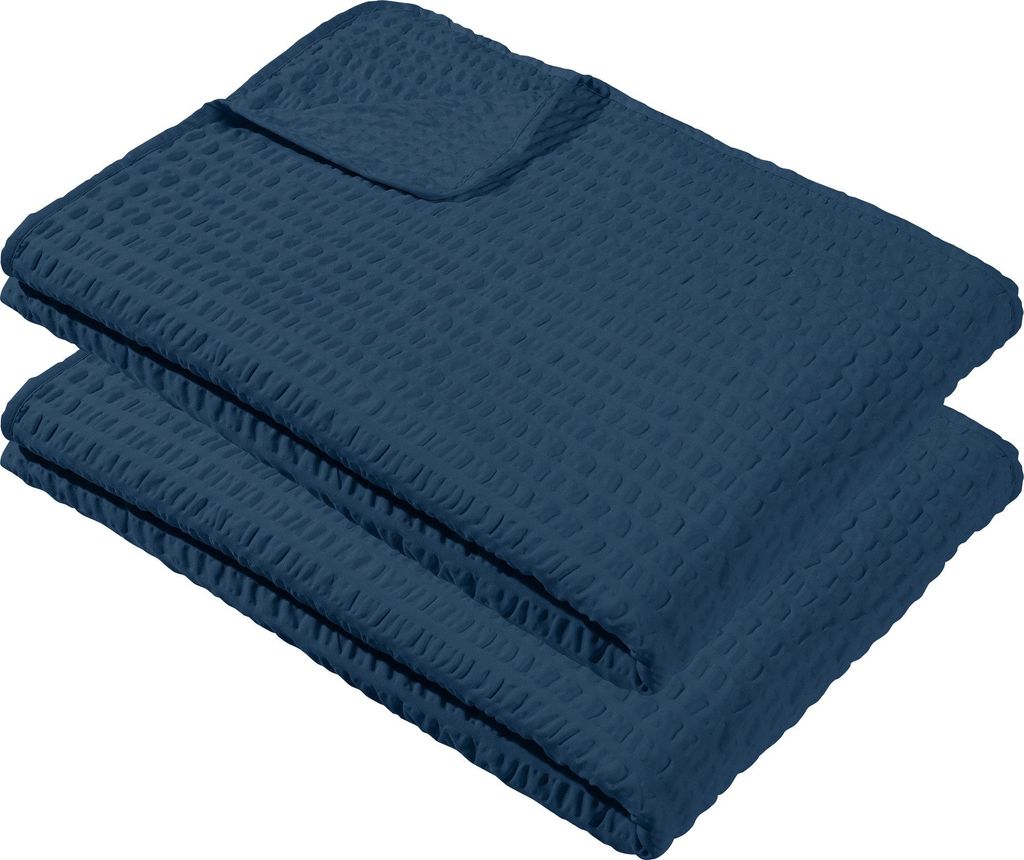 REDBEST Sommerdecke Detroit" 2er-Pack dunkelblau 150x200 cm"