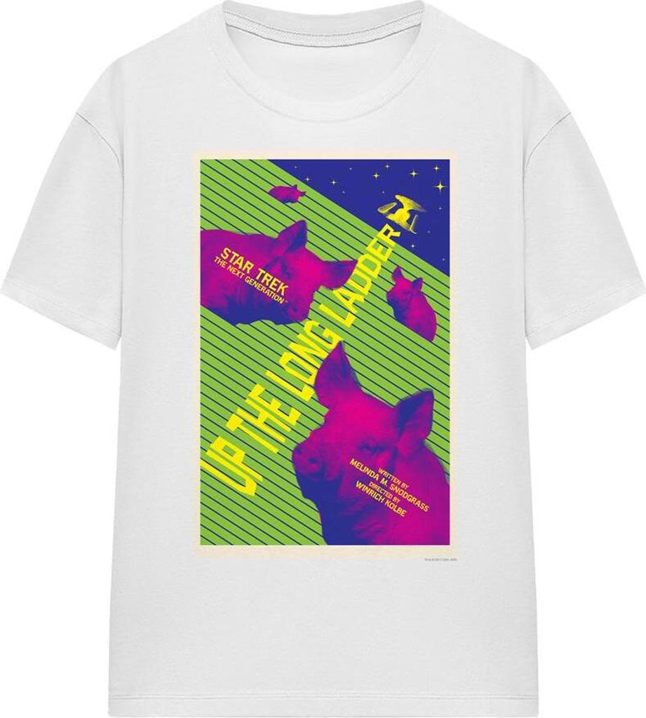 Star Trek - "The Next Generation Season 2 Episode 18" T-Shirt für Herren/Damen Uni TV16358 (XXL) (Weiß)