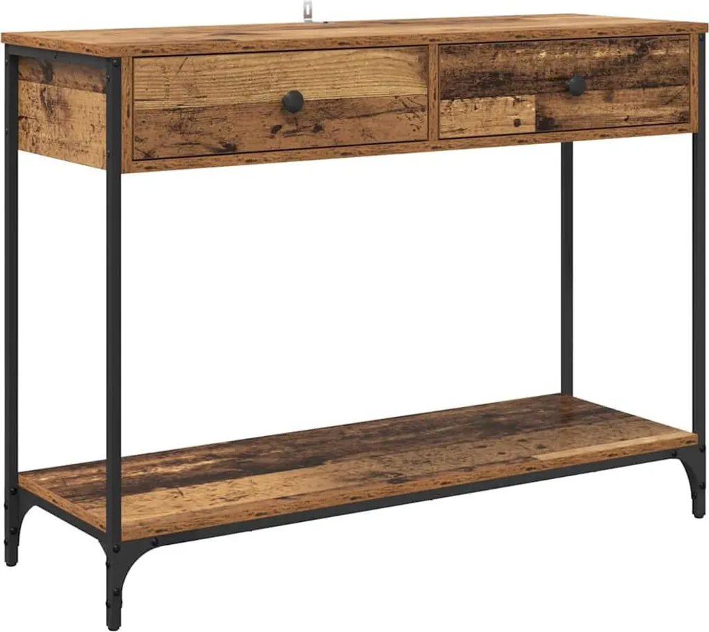 Tavolo Consolle SYFAX™ 100x34,5x75 cm - Legno Vecchio Vero Affare
