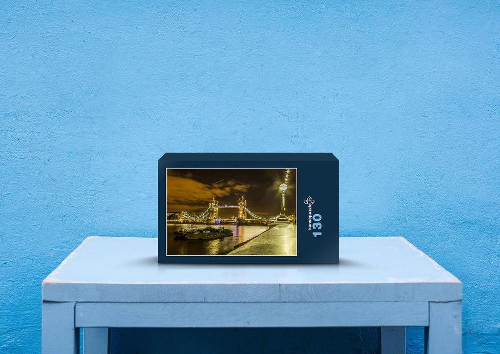 hansepuzzle 54824 - London Puzzle, 130 Teile, Hintergründe, 28,7 x 20,0cm mit hochwertiger Aufbewahrung, Kartonbox und wiederverschließbarem Beutel