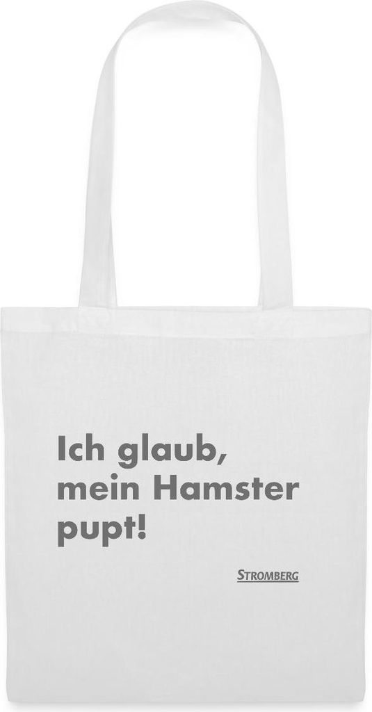 Spreadshirt Stromberg Zitat Ich Glaub, Mein Hamster Pupt Stoffbeutel, One size, Weiß