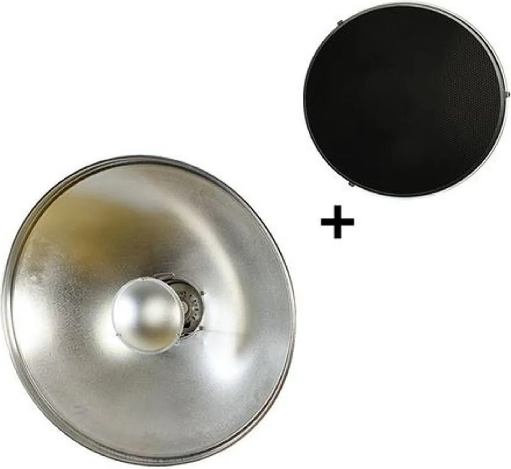 StudioKing SK-BD420 Beauty Dish Silver 42 cm con nido d'ape