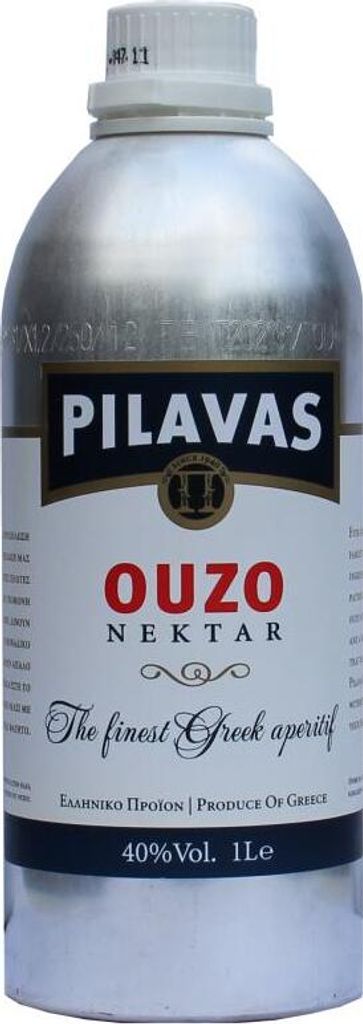 Ouzo Nektar Pilavas in Aluflasche 40% 1,0l Produktbild 