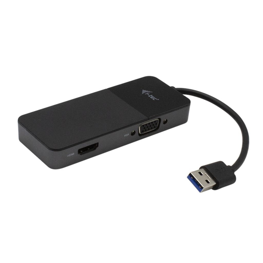 i-tec USB 3.0 / USB-C Dual HDMI and VGA Video Adapter, 3.2 Gen 1 (3.1 Gen 1), USB Typ-A, HDMI-Ausgang, VGA-Ausgang (D-Sub), 3840 x 2160 Pixel