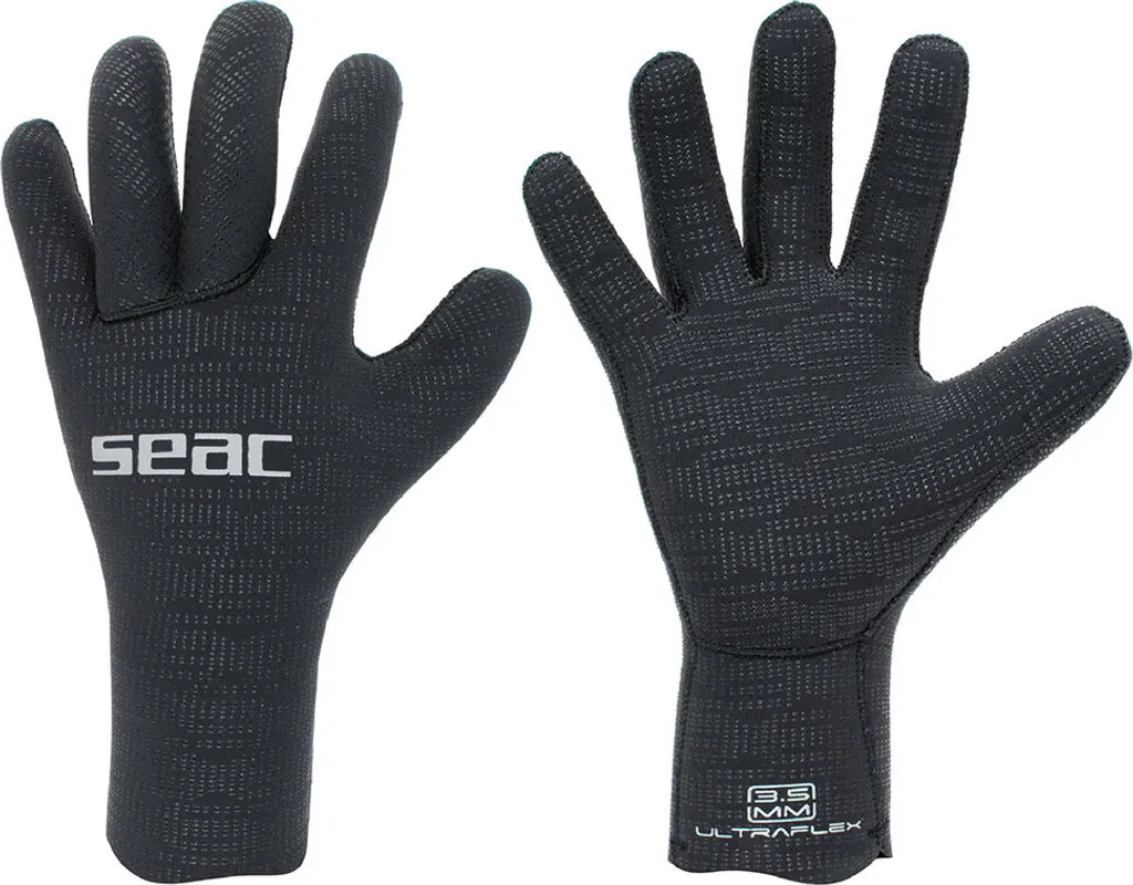 Gants de plongée Seacsub 3.5mm pour eaux tempérées - Modèle Ultraflex Noir S