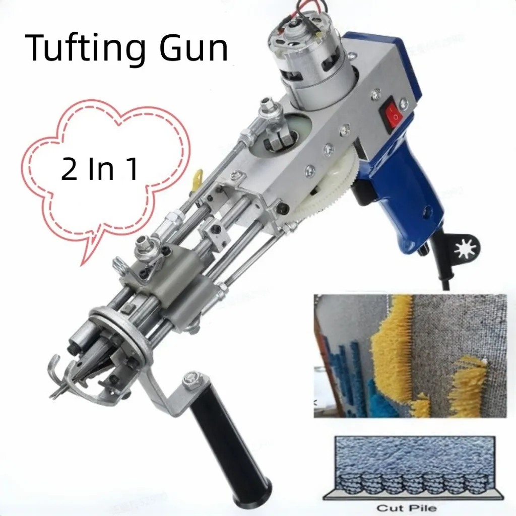 Tufting gun électrique 2-en-1 avec vitesse variable et fonctions avancées