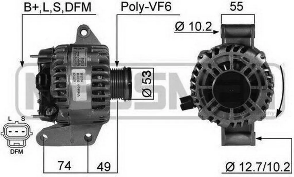 Alternateur ERA 210362A pour Mondeo III - Pièce Auto OE 1120213 Neuve