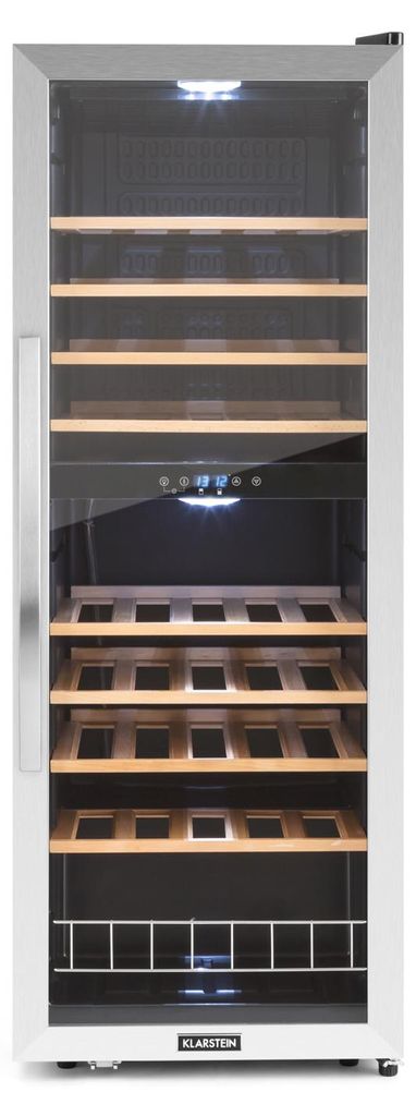 Klarstein vinotéka, 2 zóny, slim, skleněné dveře, UV Obrázek produktu 