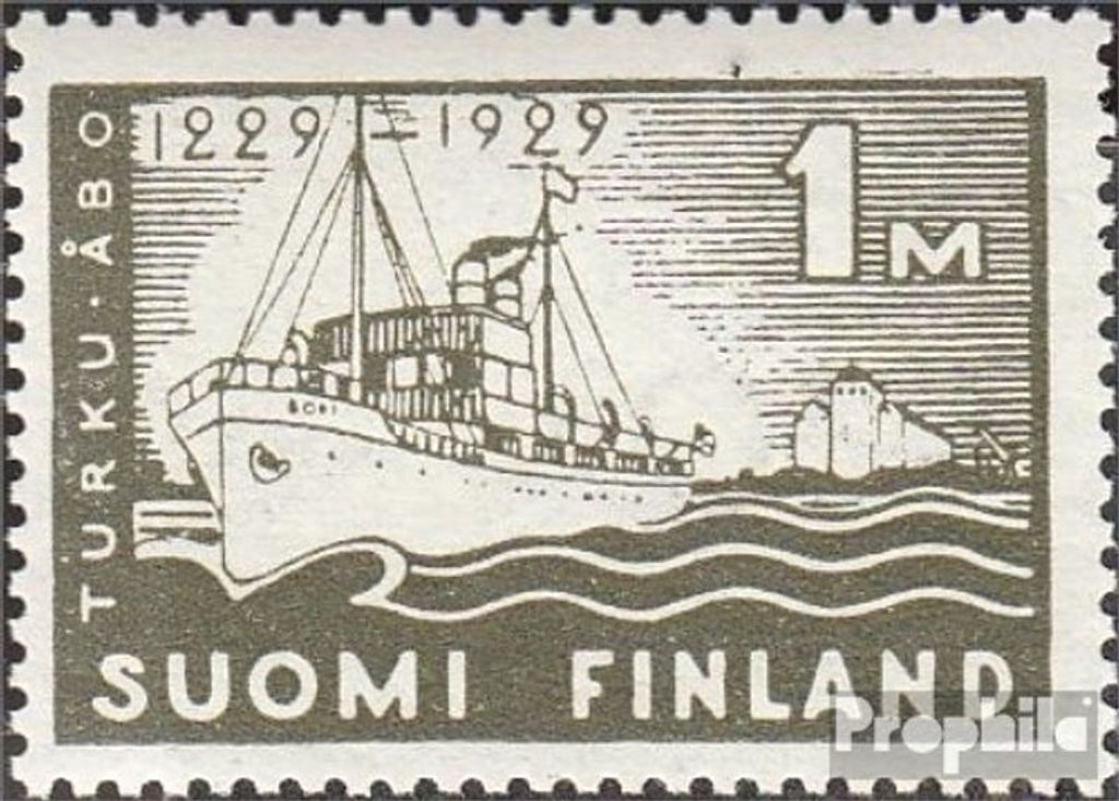 Briefmarken Finnland 1929 Mi 140W postfrisch 700 Jahre Turku