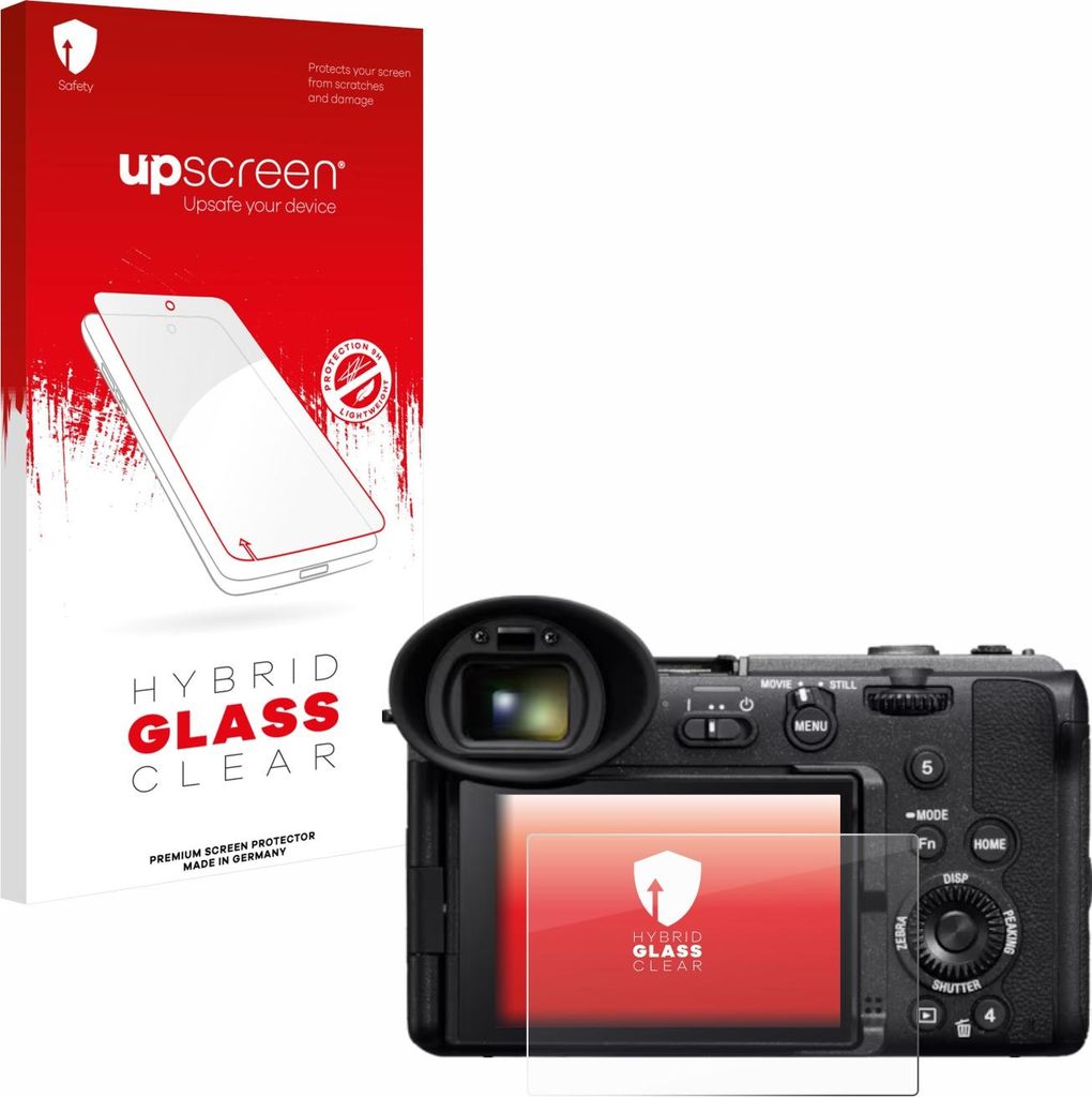 upscreen Schutzglas für Sony Cinema Line FX2 Schutzfolie Panzer Folie Glas Display Schutz klar