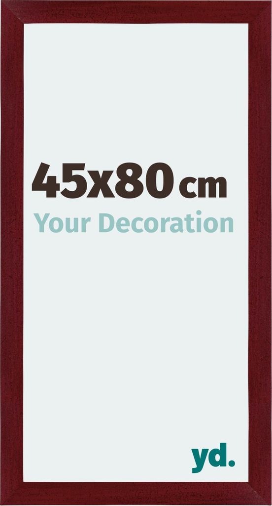 Bilderrahmen, 45x80 cm, Weinrot Gewischt, MDF, Mura