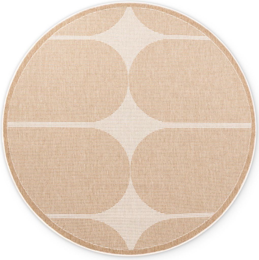 Hanse Home Duet In- & Outdoor Wendeteppich Rund Bowen Jute Produktbild 