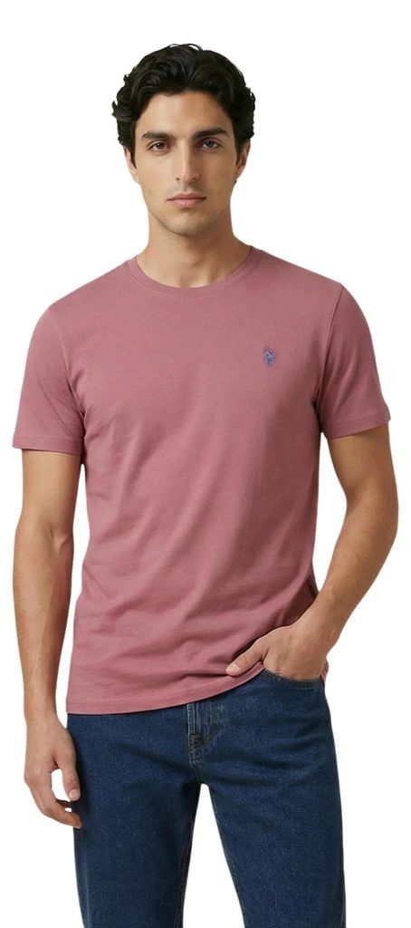U.s. Polo Assn. Herren T-Shirt Rosa 511698 : Größe - S Größe: S