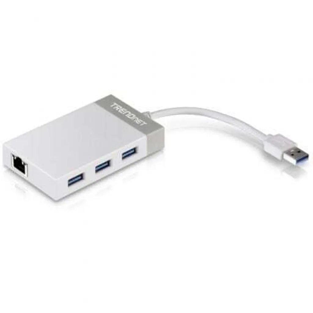 Hub USB 3.0 et Adaptateur Ethernet Gigabit TU3-ETGH3 TrendNet Haut Débit