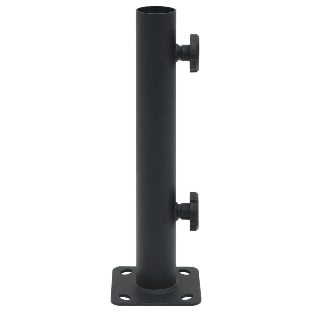 vidaXL Pied de parasol pour mât Ø32/34/38 mm noir mat acier Image du produit 