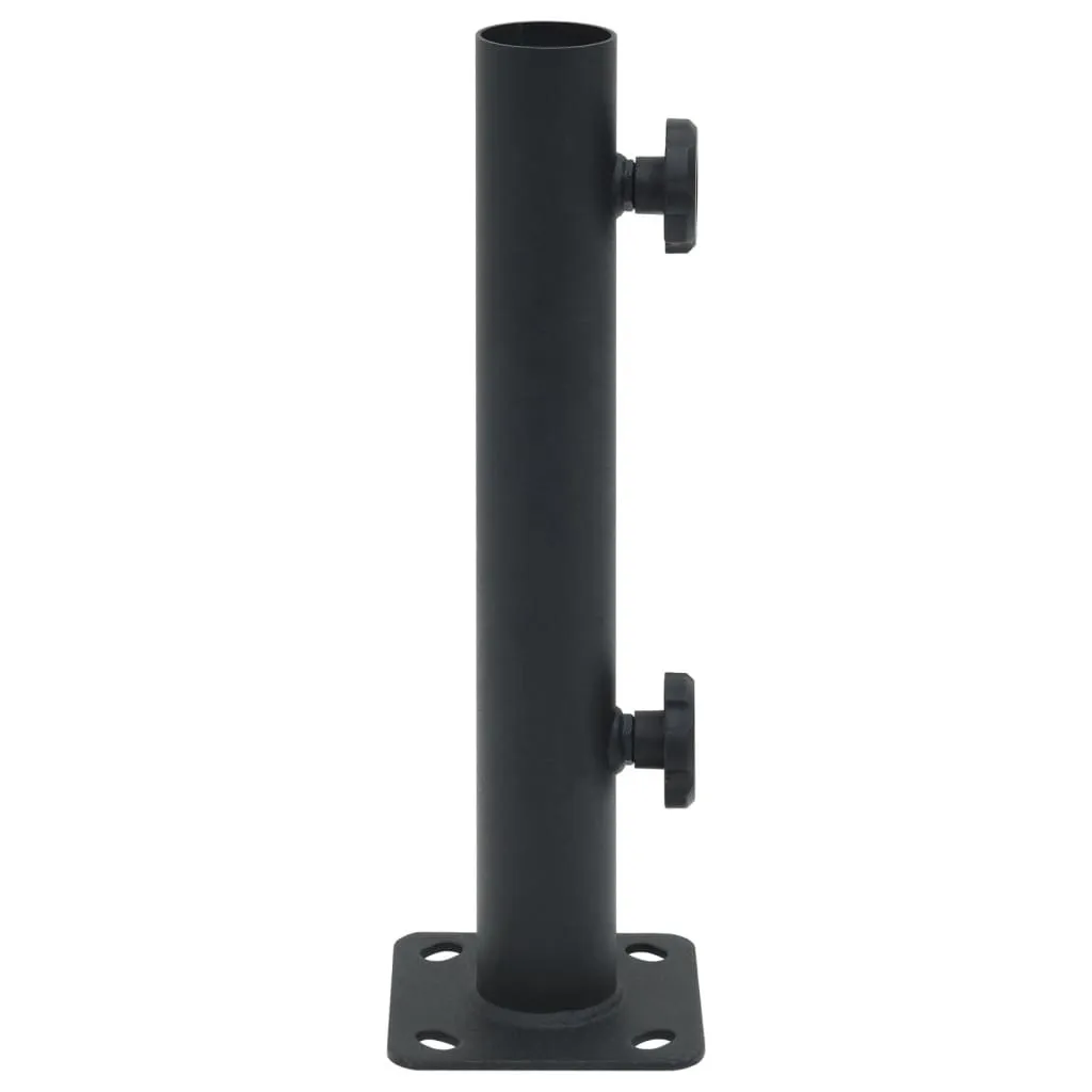Pied de parasol noir mat en acier robuste pour mâts de 32 à 38 mm Ø - 3
