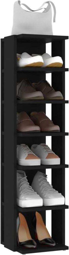 vidaXL Skrinky na topánky 2 ks čierne 27,5x27x102 cm Obrázok produktu 7
