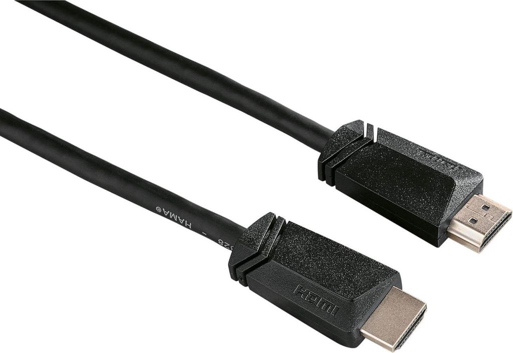 HAMA HDMI Kabel HighSpeed 4K/UHD Ethernet 3D 5m schwarz HDMI-KABEL 5,0M 1S 122102