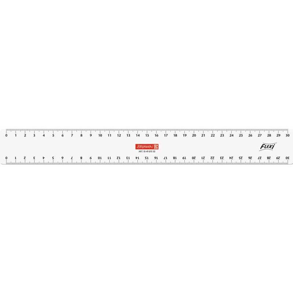 BRUNNEN Lineal 30cm Flexi glasklar 104987030 Produktbild 