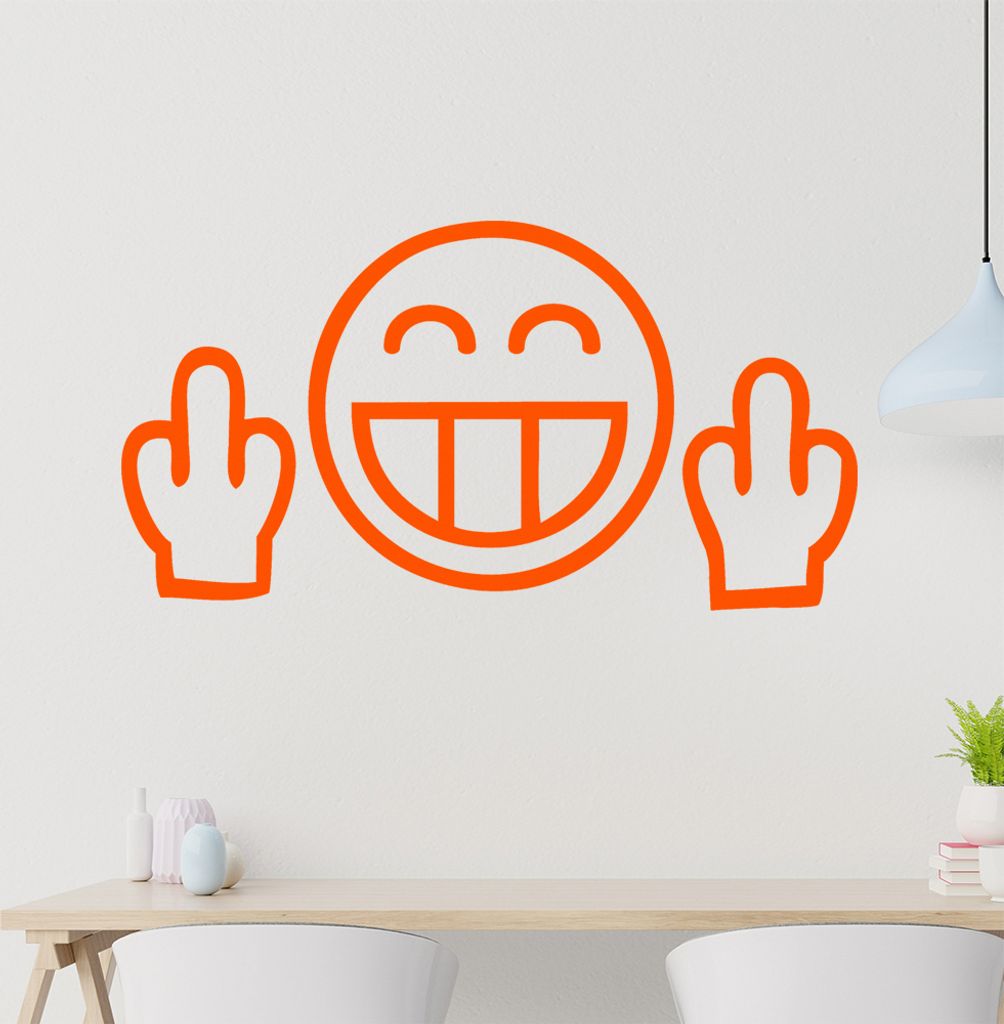 Fuck You Wandtattoo in 6 Größen - Wandaufkleber Wall Sticker - Dekoration, Küche, Wohnzimmer, Schlafzimmer, Badezimmer