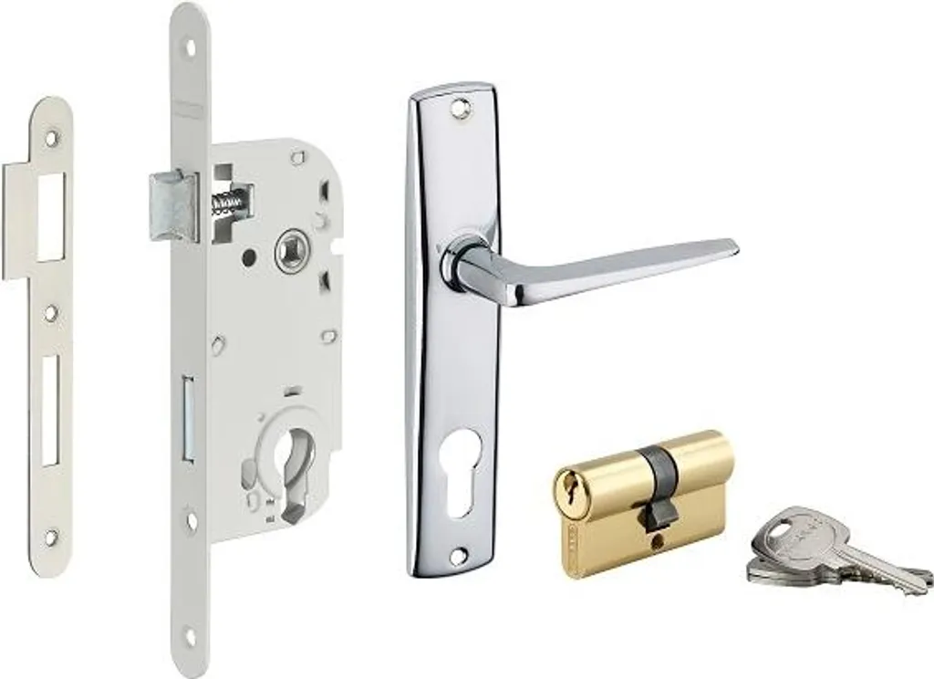 Remplacer votre serrure : pack Ares Thirard blanc axe 40mm avec 3 clés